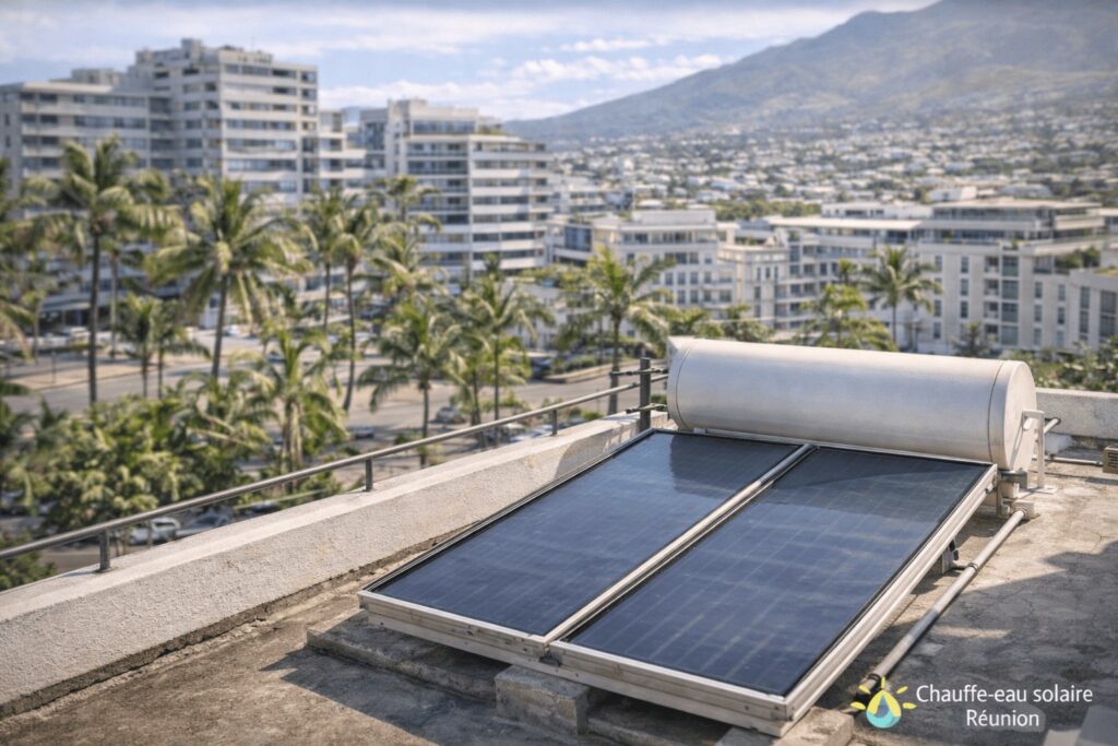 Chauffe-eau solaire à Saint-Denis (La Réunion) : prix, pose et contraintes urbaines